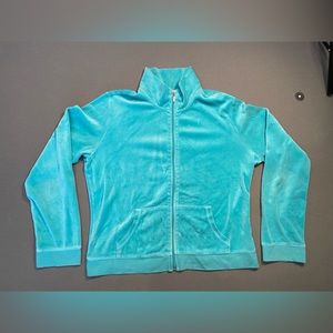 Mossimo Track Jacket, zip up, pockets,‎ velour like fabric, size XXL
